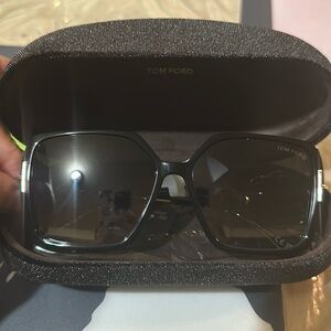 Tom Ford Black Tinted Gold Trim Sunglasses